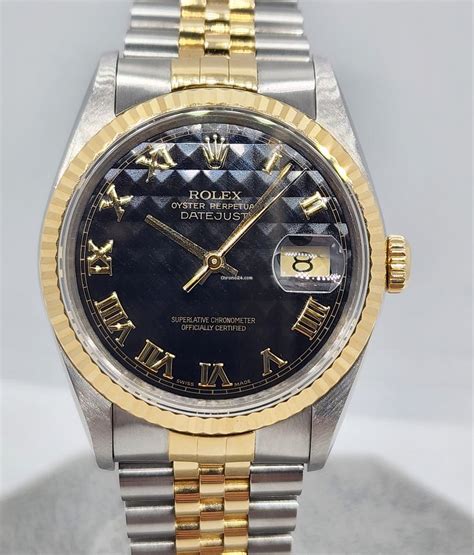 black pyramid dial rolex|Rolex datejust 36.